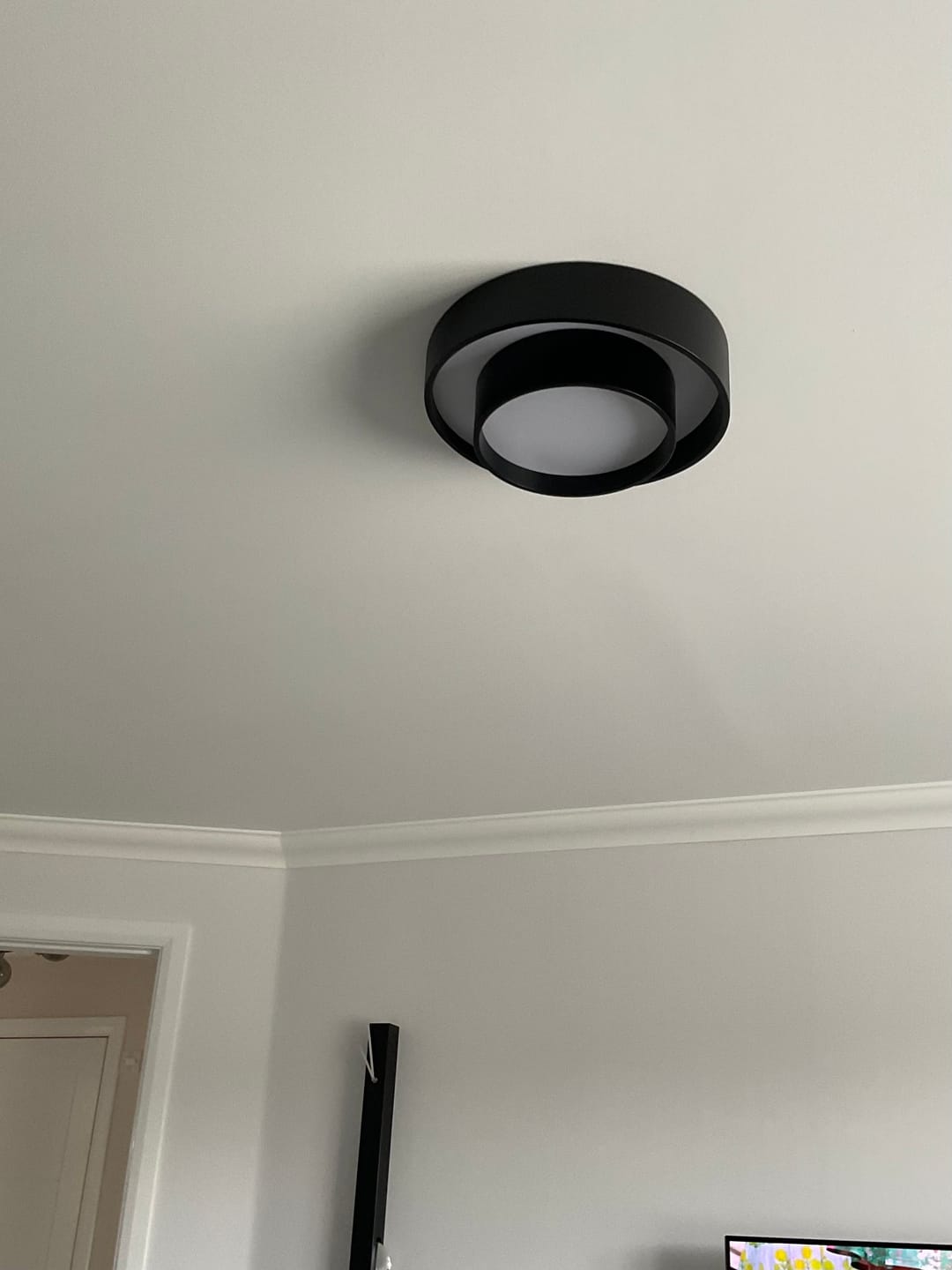 Customer photo review of Concentric Rings Round Flush Mount Ceiling Light