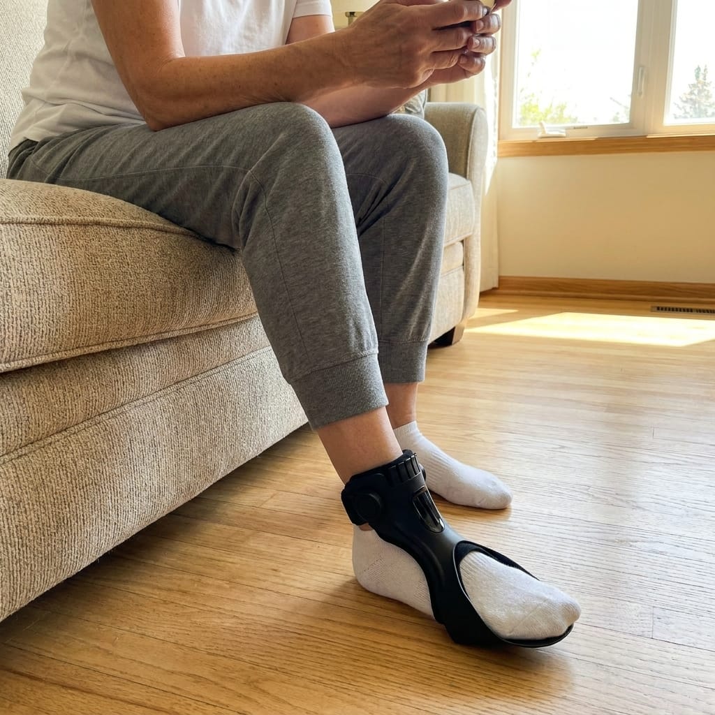 Customer photo review of Stride AFO Brace — Foot Drop Support