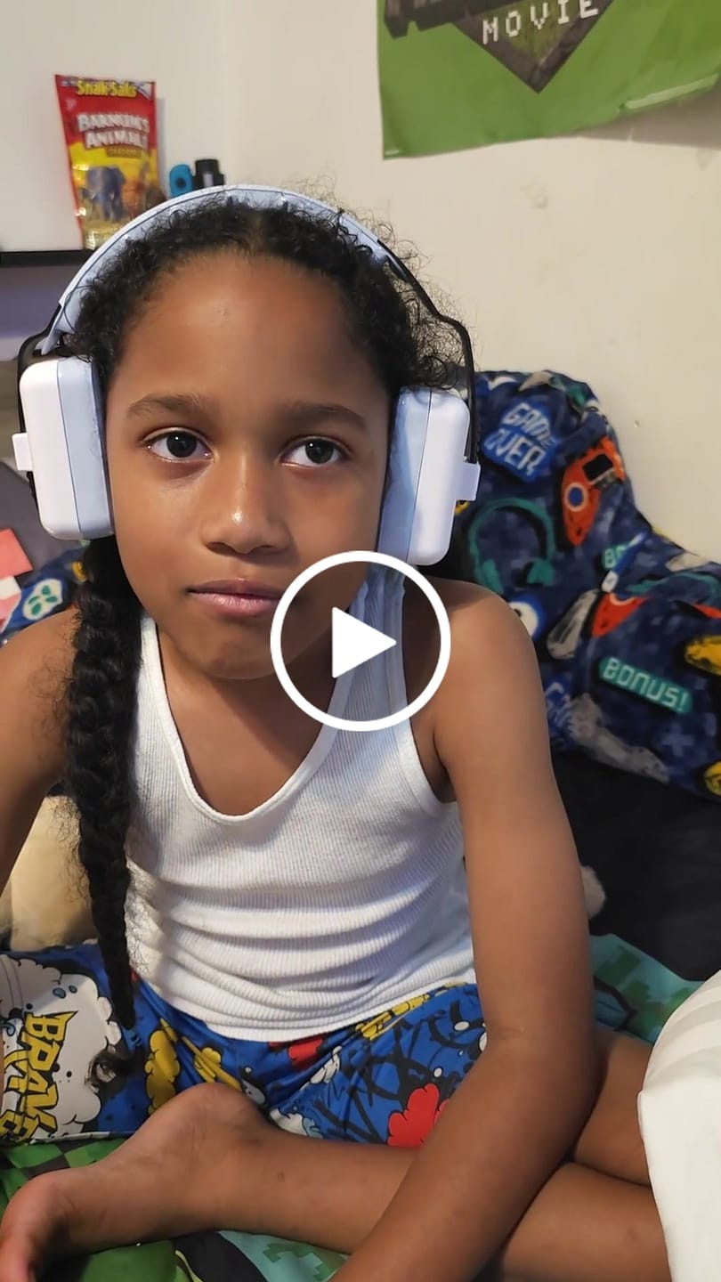Customer video review of Decibel Defense Kids Earmuffs in Blue