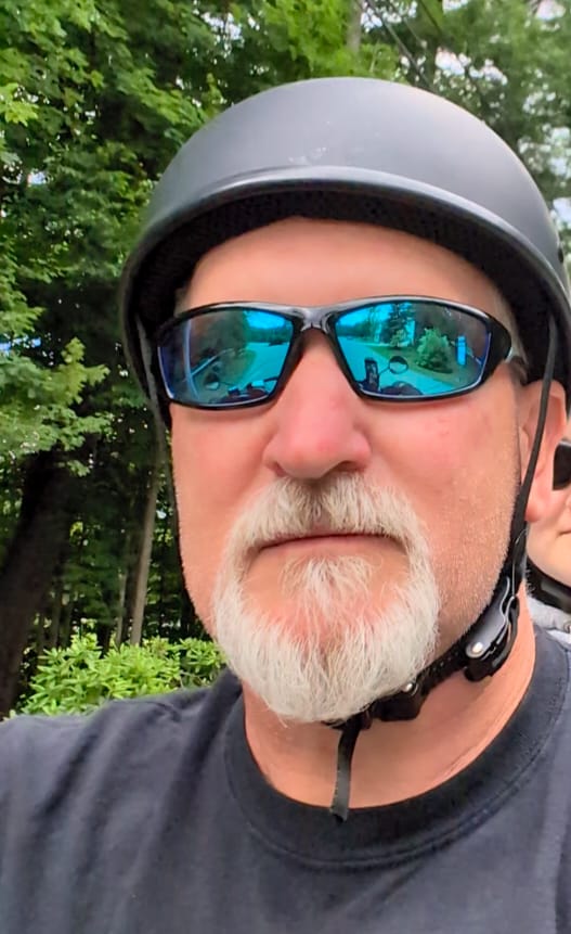 Customer photo review of Smallest lightest DOT Beanie Helmet Flat Black No Peak
