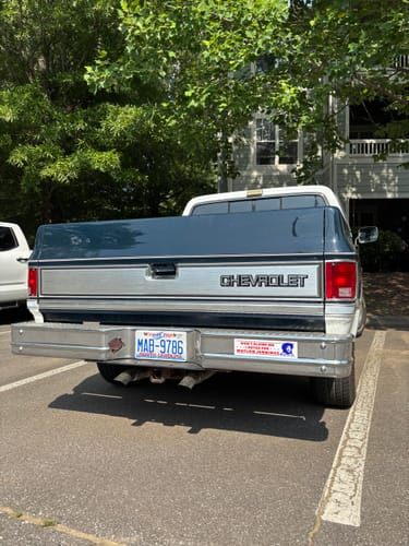 Customer photo review of I Voted for Waylon Jennings Bumper Sticker