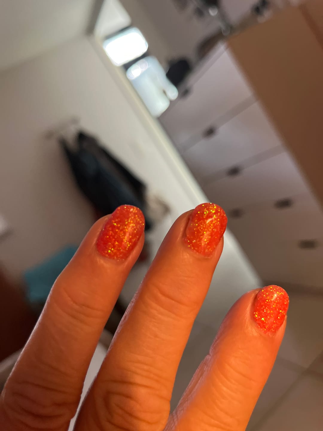 Customer photo review of Coral Blaze Dipping Powder
