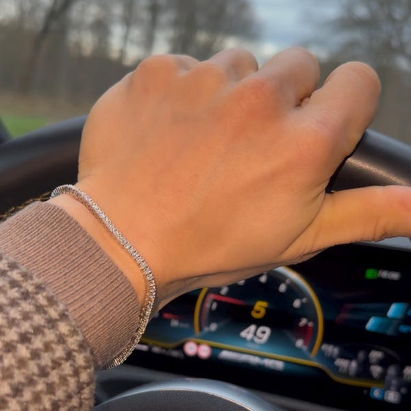 Customer photo review of Clara VVS1 Moissanite Round Cut Tennis Bracelet