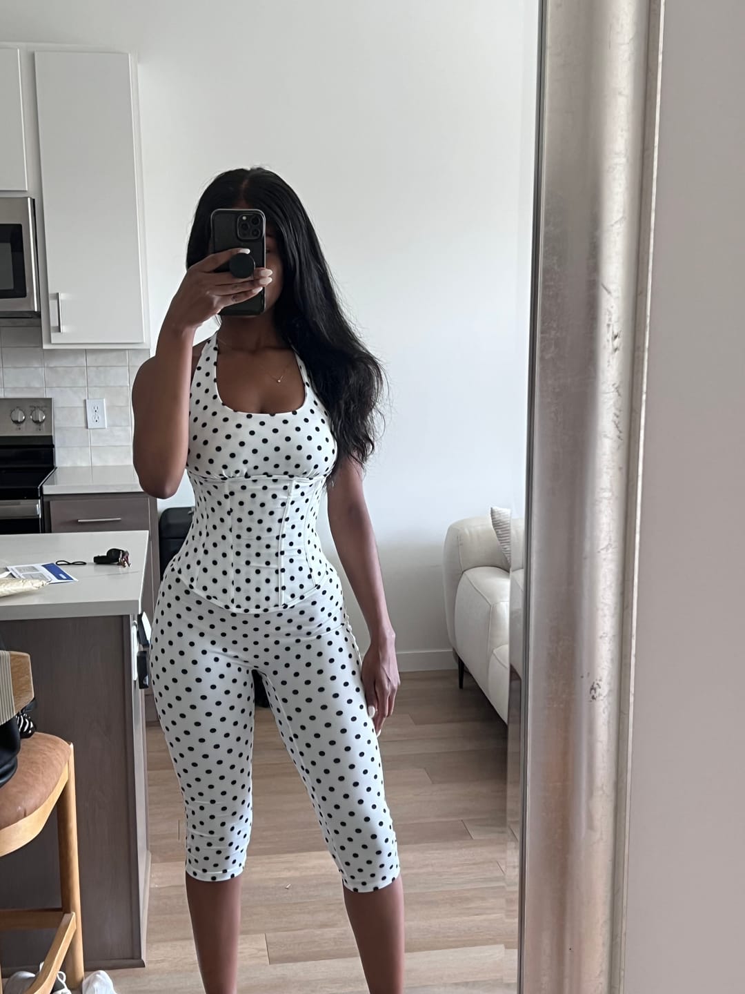 Customer photo review of Sorelle Polka Jumpsuit