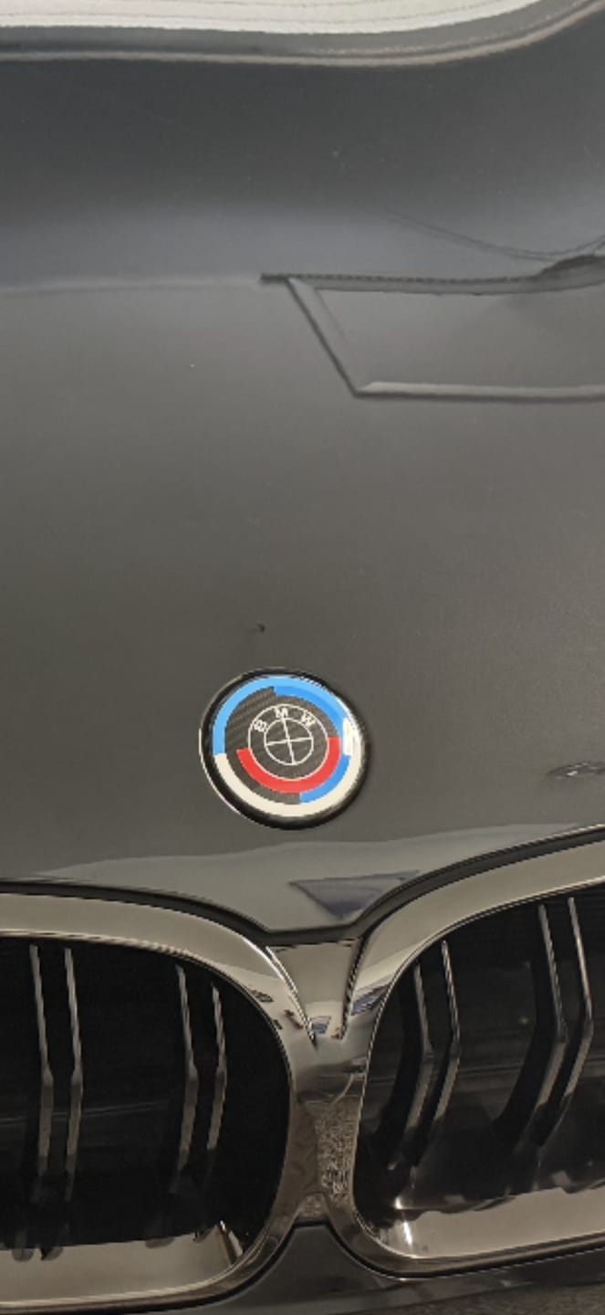 Customer photo review of BMW Carbon Fiber M 50 Year Anniversary Emblem Badges