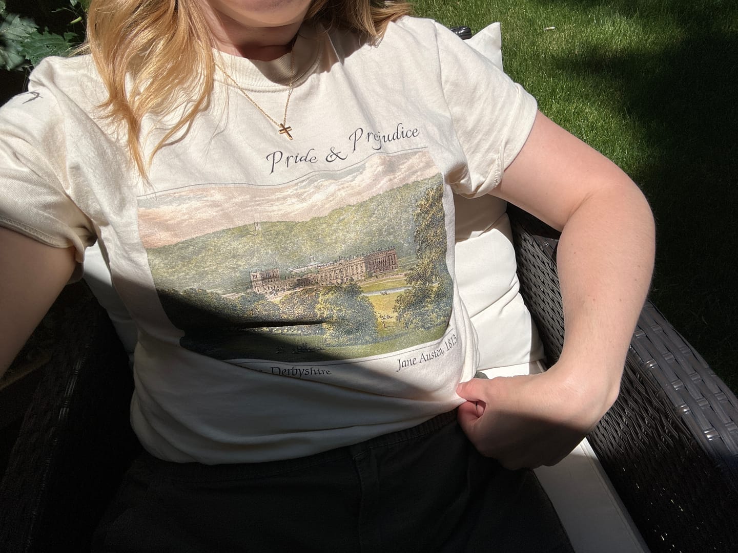 Customer photo review of Pride and Prejudice Pemberley Shirt | Comfort Colors® 100% Cotton Tee