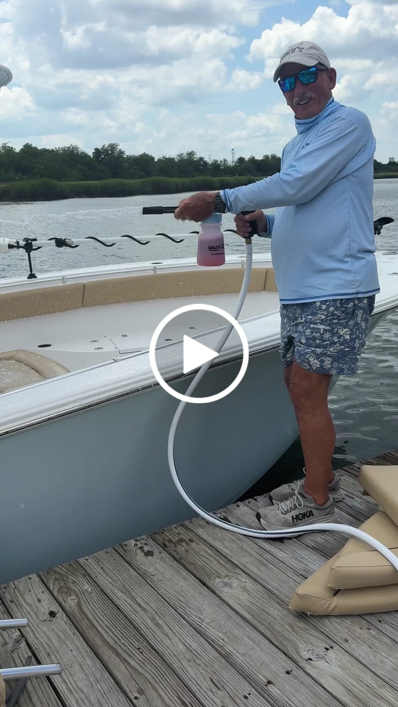 Customer video review of Salty Hull Salt Wash – Neutralize Salt & Protect Your Boat