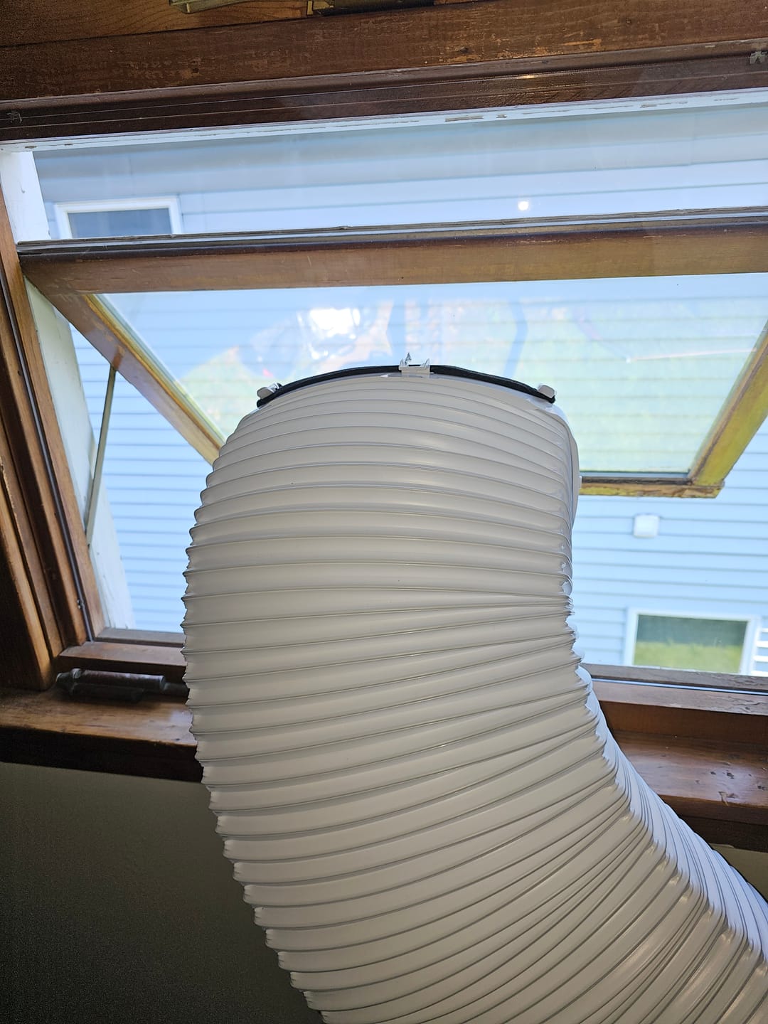 Customer photo review of Custom Portable AC Vent Kit for Awning & Basement Windows