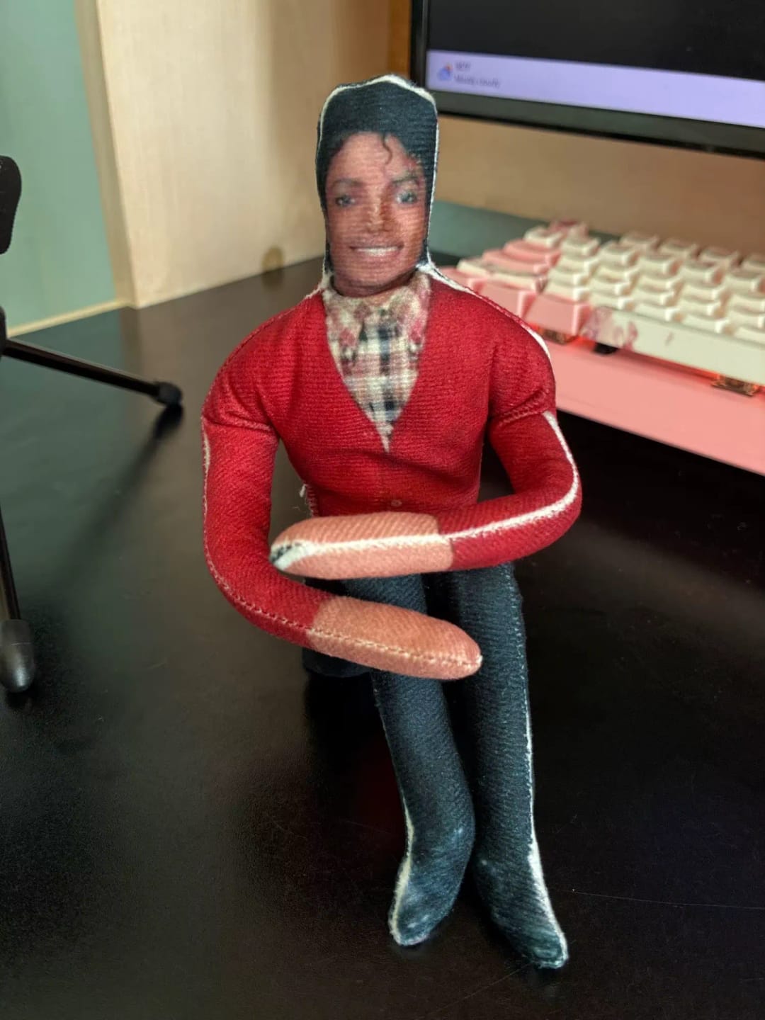 Customer photo review of Michael Jackson Funny Doll Plush