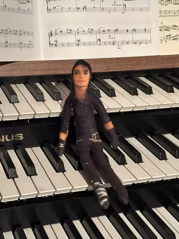Customer photo review of Michael Jackson Funny Doll Plush