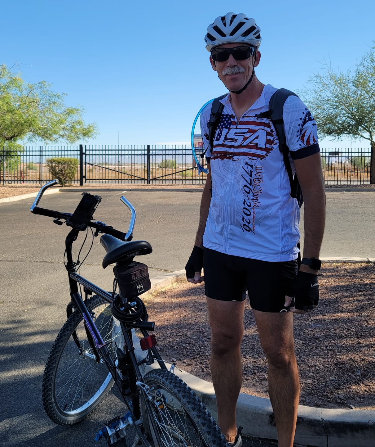 Customer photo review of Men’s USA 1776–2026 We The People Cycling Jersey & Kit