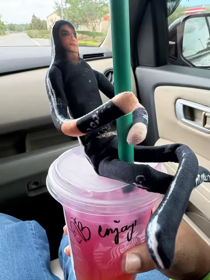 Customer photo review of Michael Jackson Funny Doll Plush