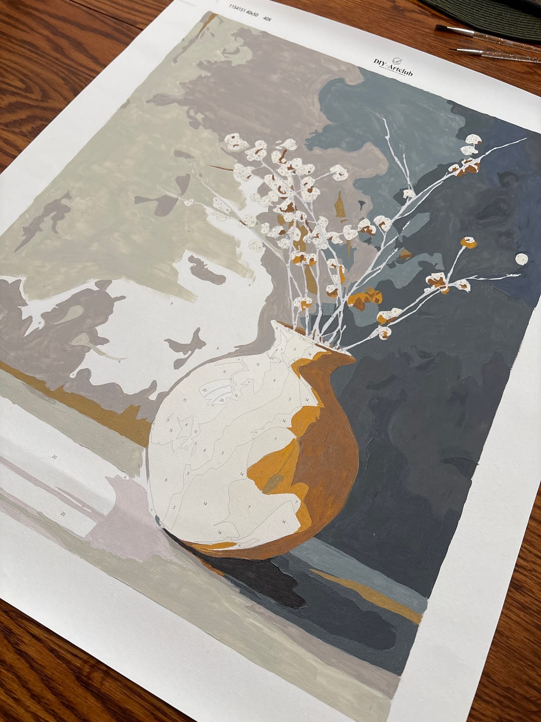 Customer photo review of Golden Vase | Paint by Number