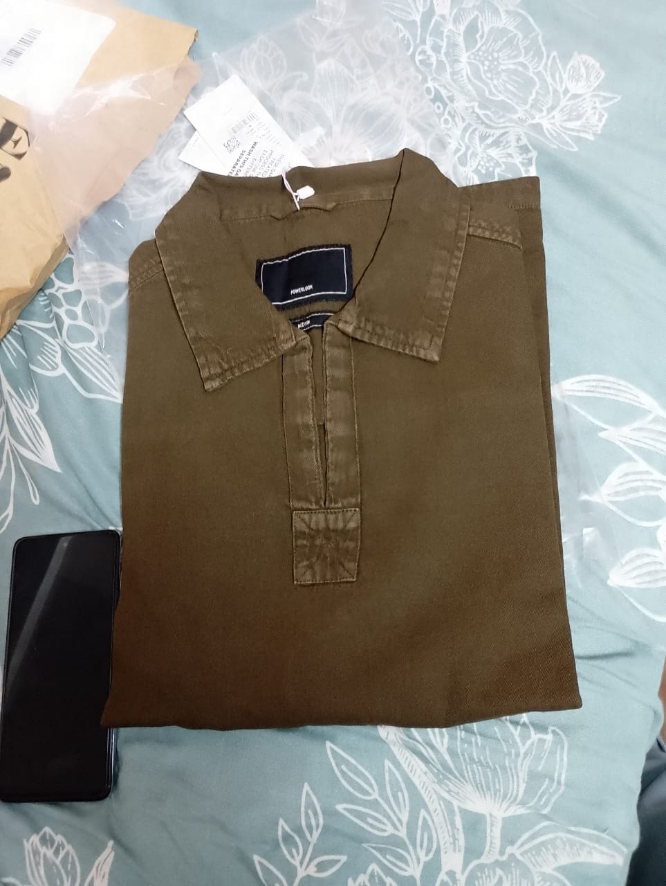 Customer photo review of Brown Overdyed Kurta Shirt 100% Cotton