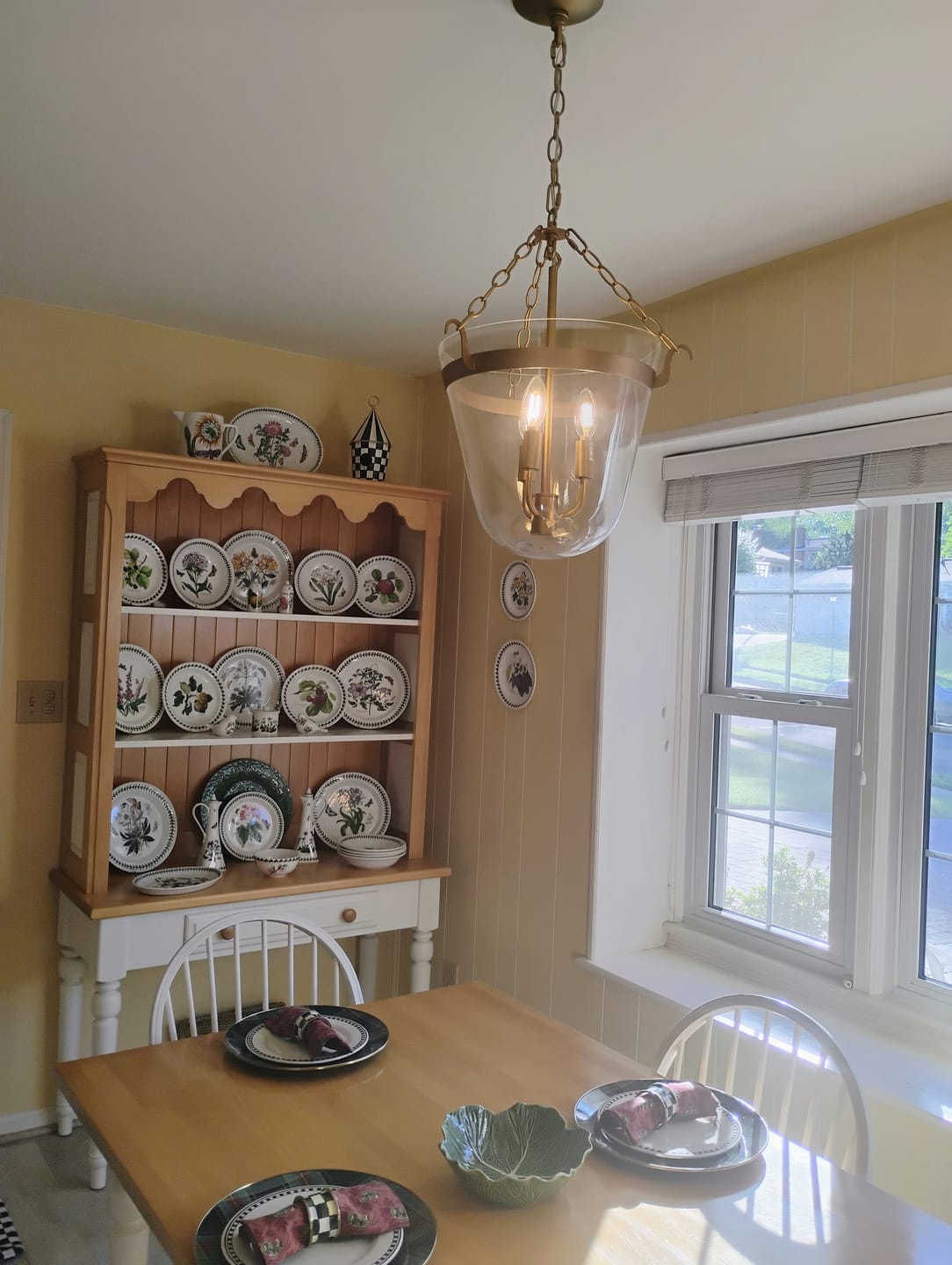 Customer photo review of 3-Light Clear Glass Bell Jar Lantern Pendant / Semi Flush