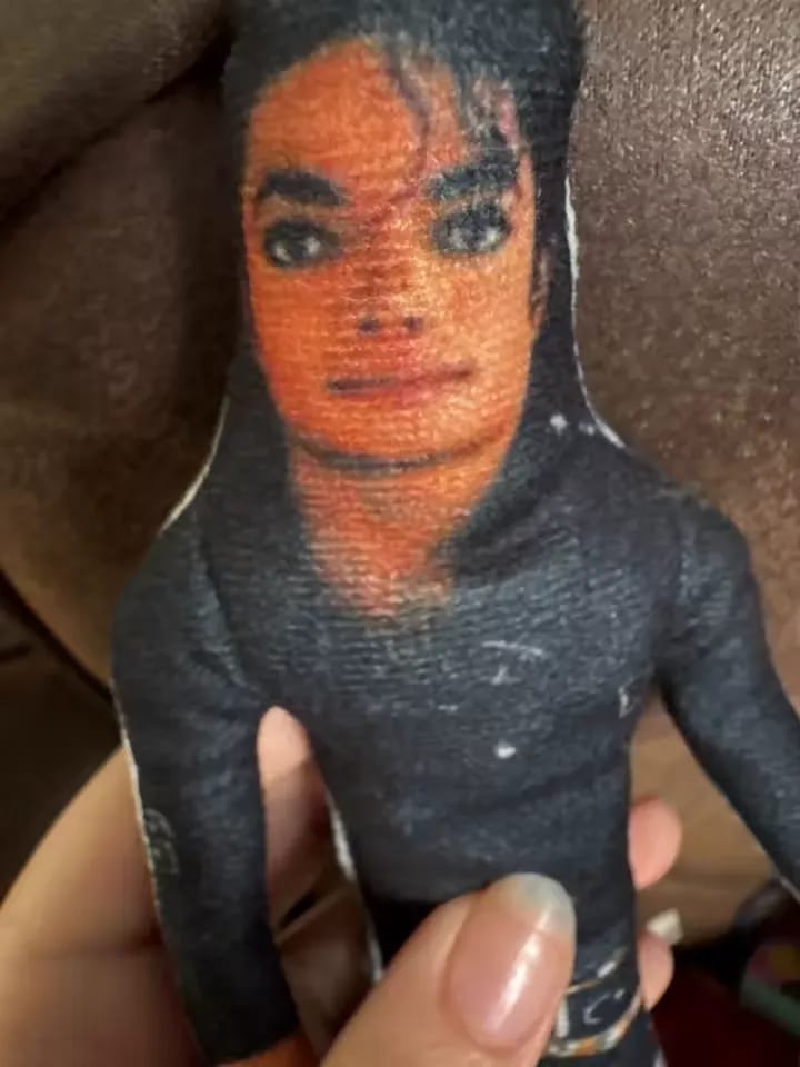 Customer photo review of Michael Jackson Funny Doll Plush