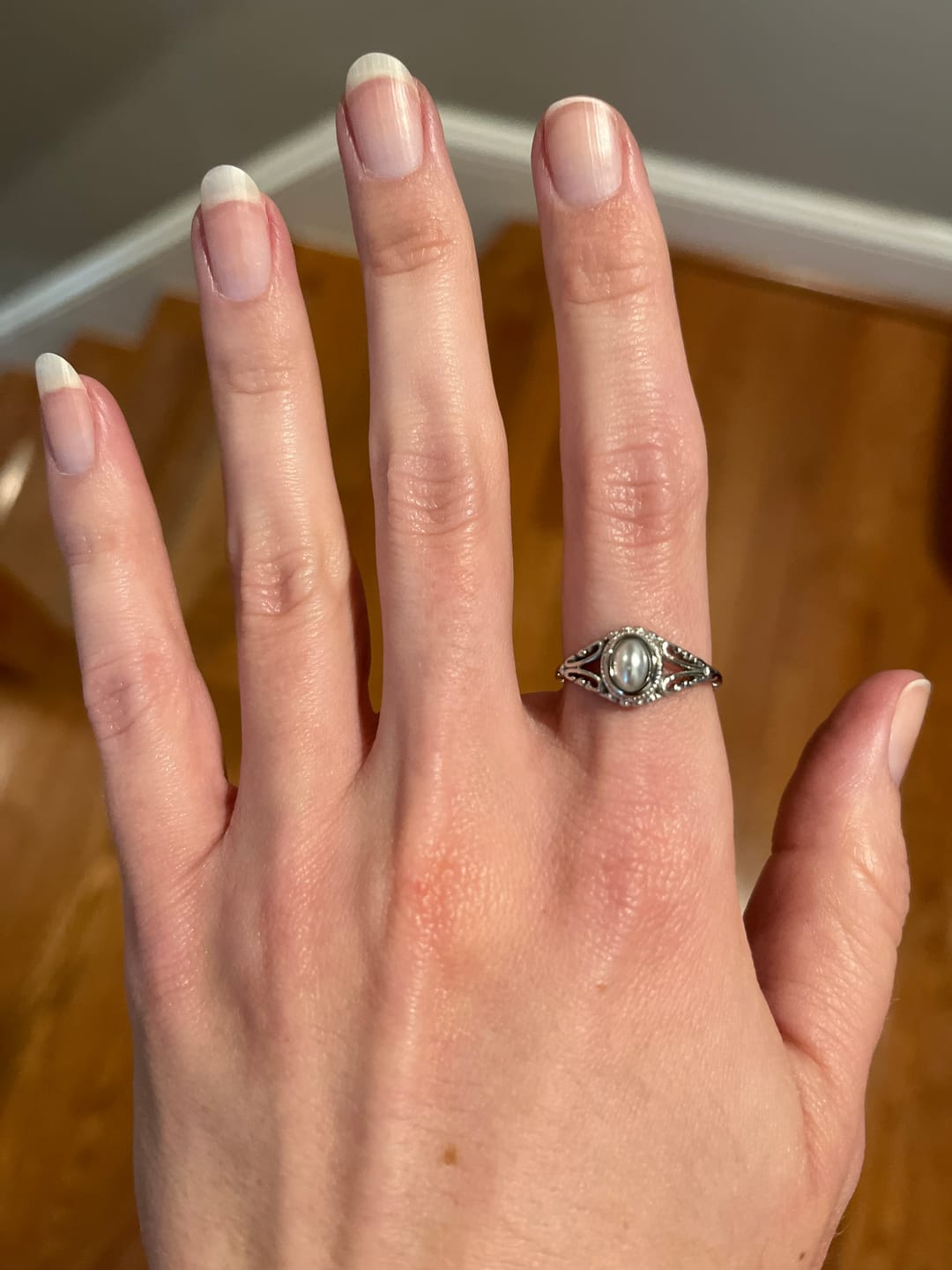 Customer photo review of Silver Vintage Royal Pearl Ring