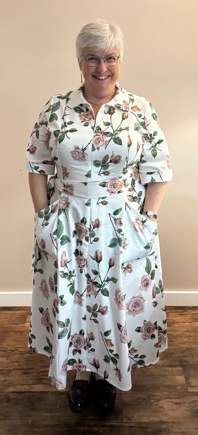 Customer photo review of The 'Always' Zip Pocket Dress in Helena Rose - Ballerina Length