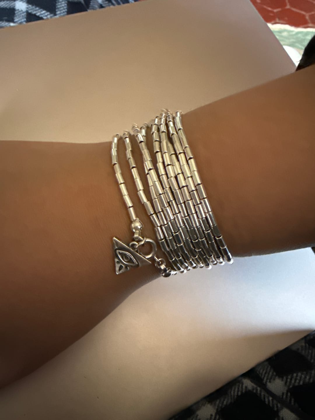 Customer photo review of Pulsera o collar Mostacilla Tubo Retro