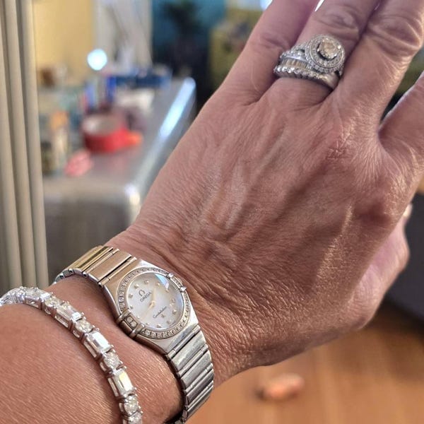 Customer photo review of Vibrante Round and Emerald Cut Moissanite Bracelet