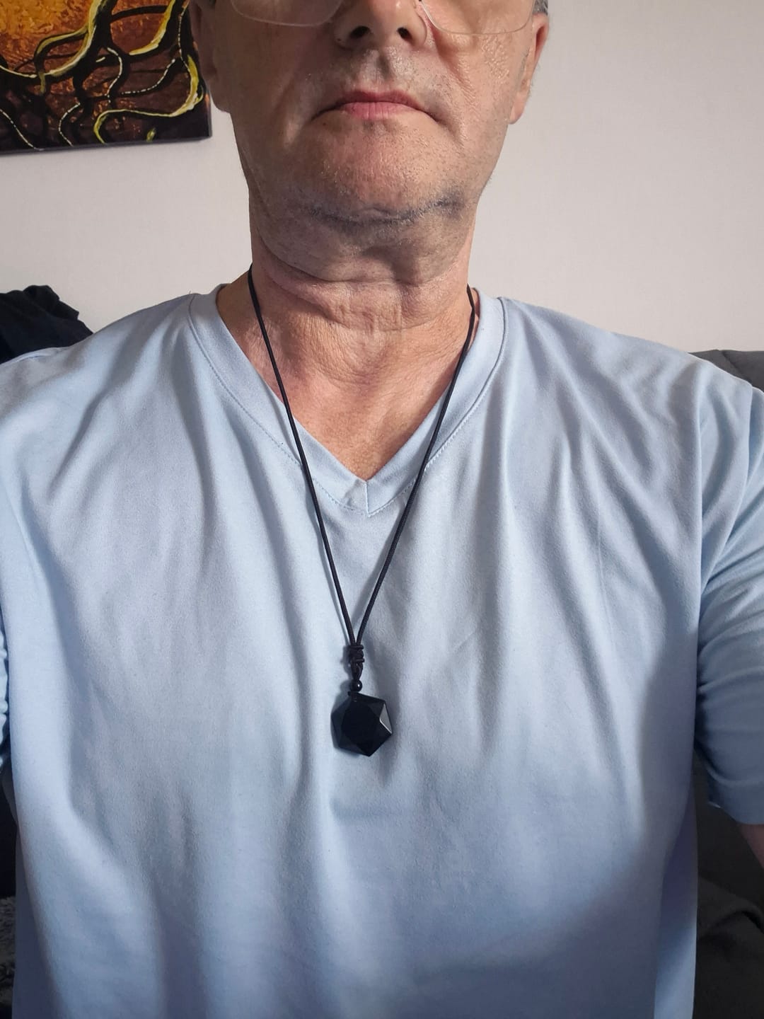Customer photo review of Obsidian Halskette - Schutz Talisman