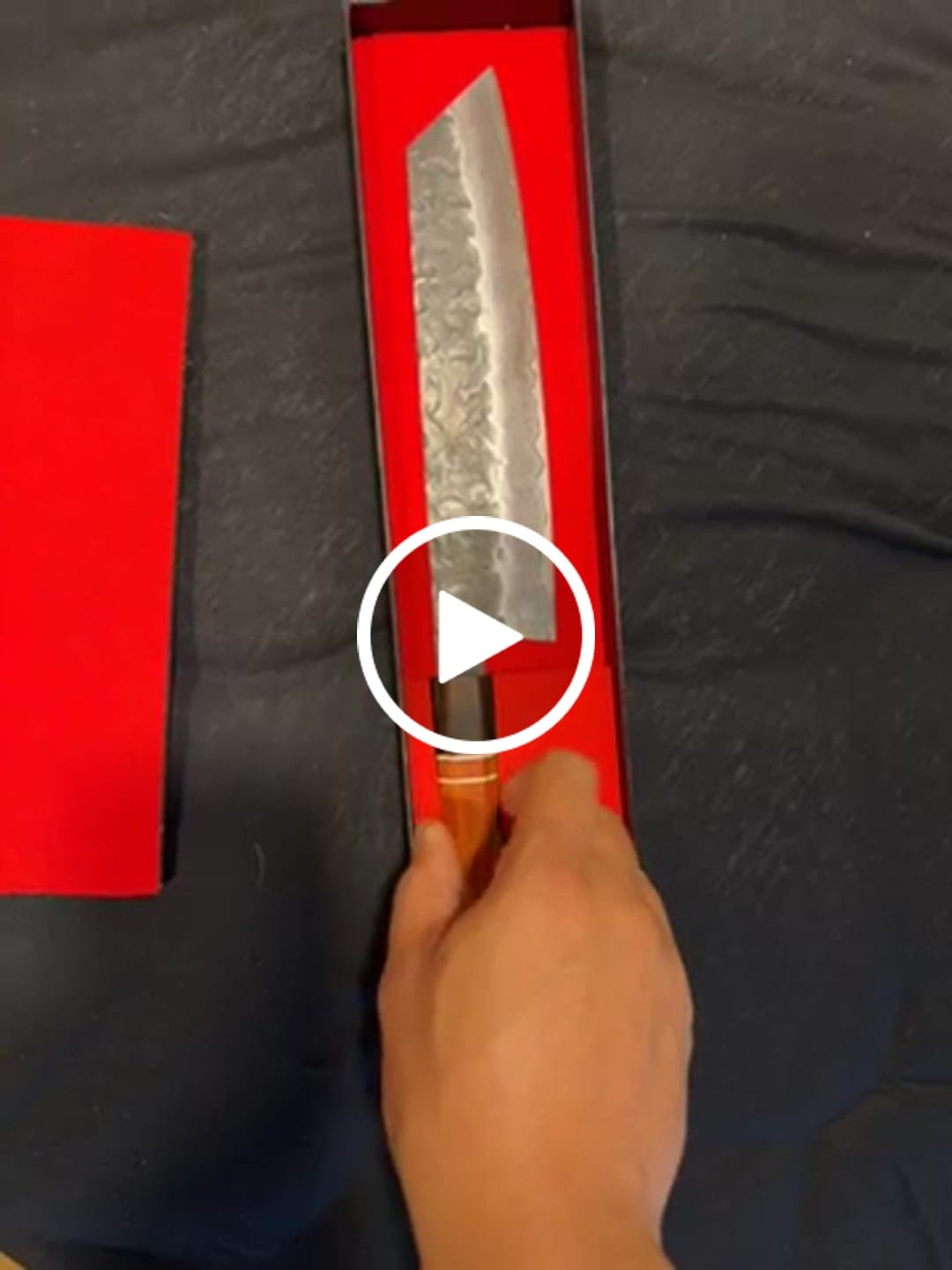 Customer video review of K08 Bunka Knife - Damascus 2 Red Ebony Wood Handle