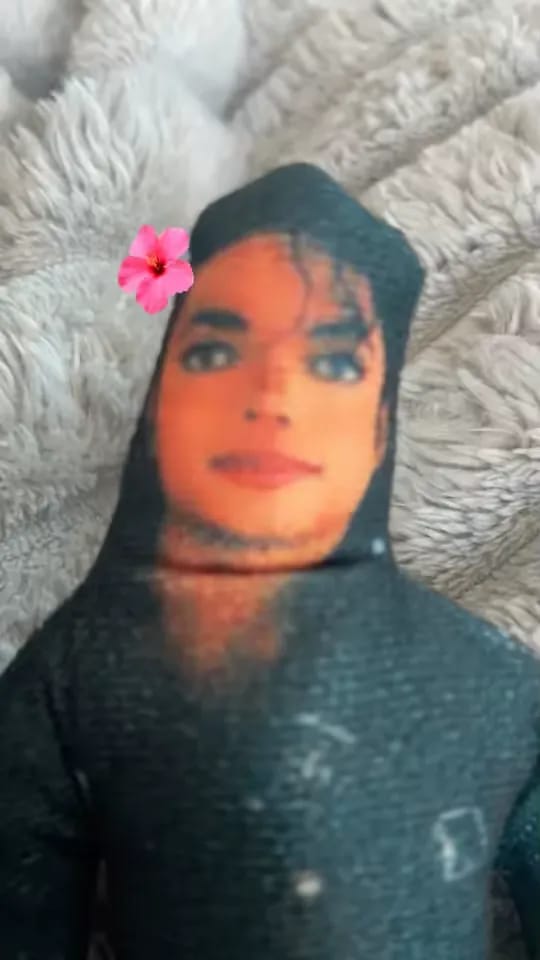 Customer photo review of Michael Jackson Funny Doll Plush