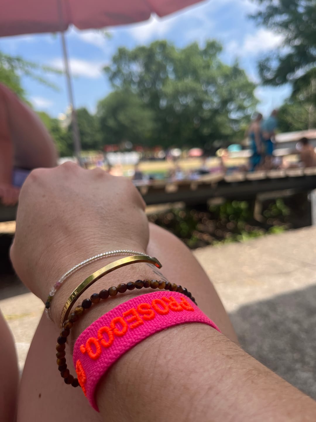 Customer photo review of PROSECCO, BABY! Statement Armband