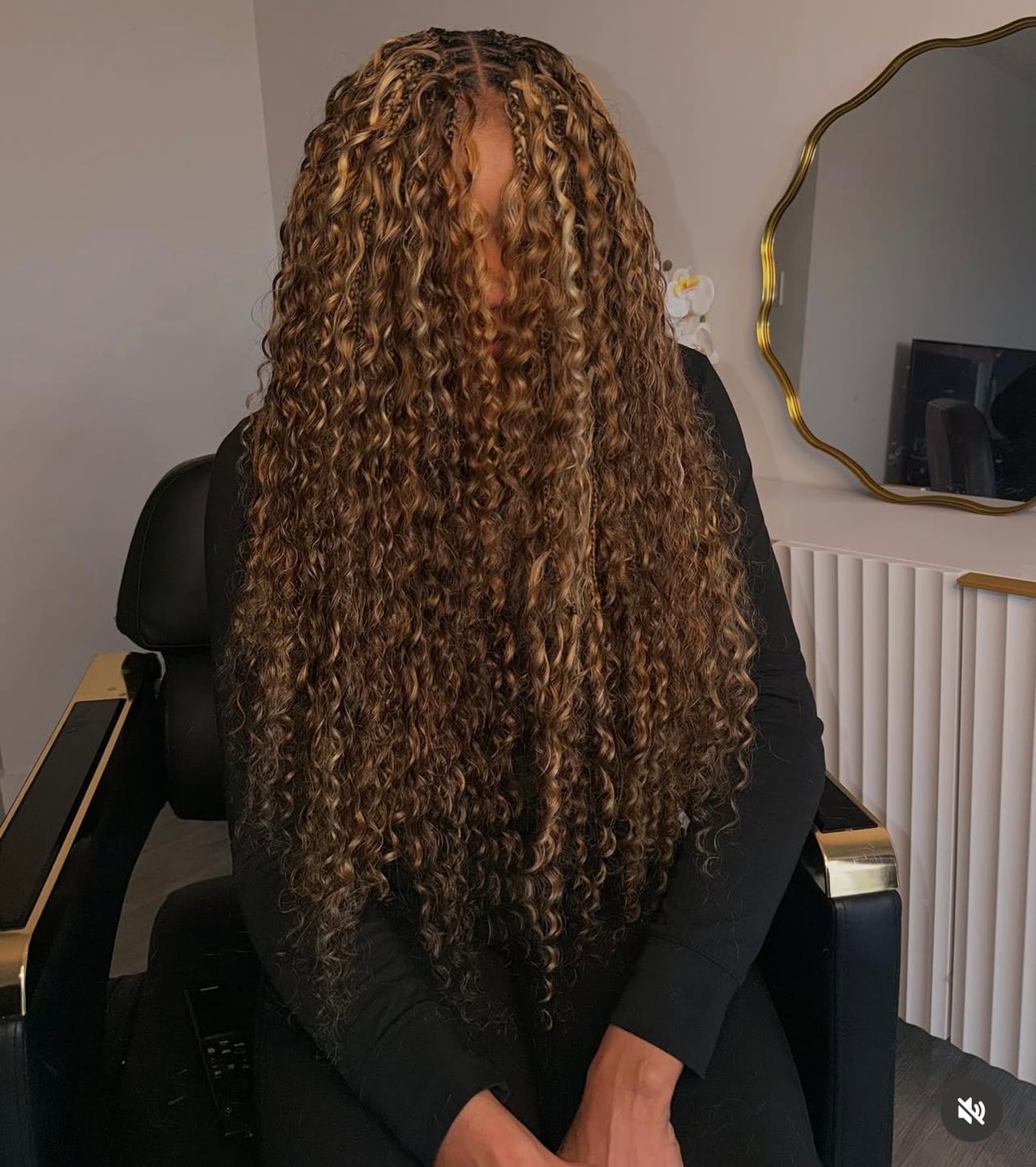 Customer photo review of #4/27/30/613 Mix Color Blend Deep Wave Human Braiding Hair