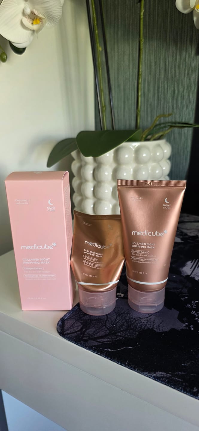 Customer photo review of Nostiprinoša nakts maska sejai Medicube Collagen Night Wrapping Mask