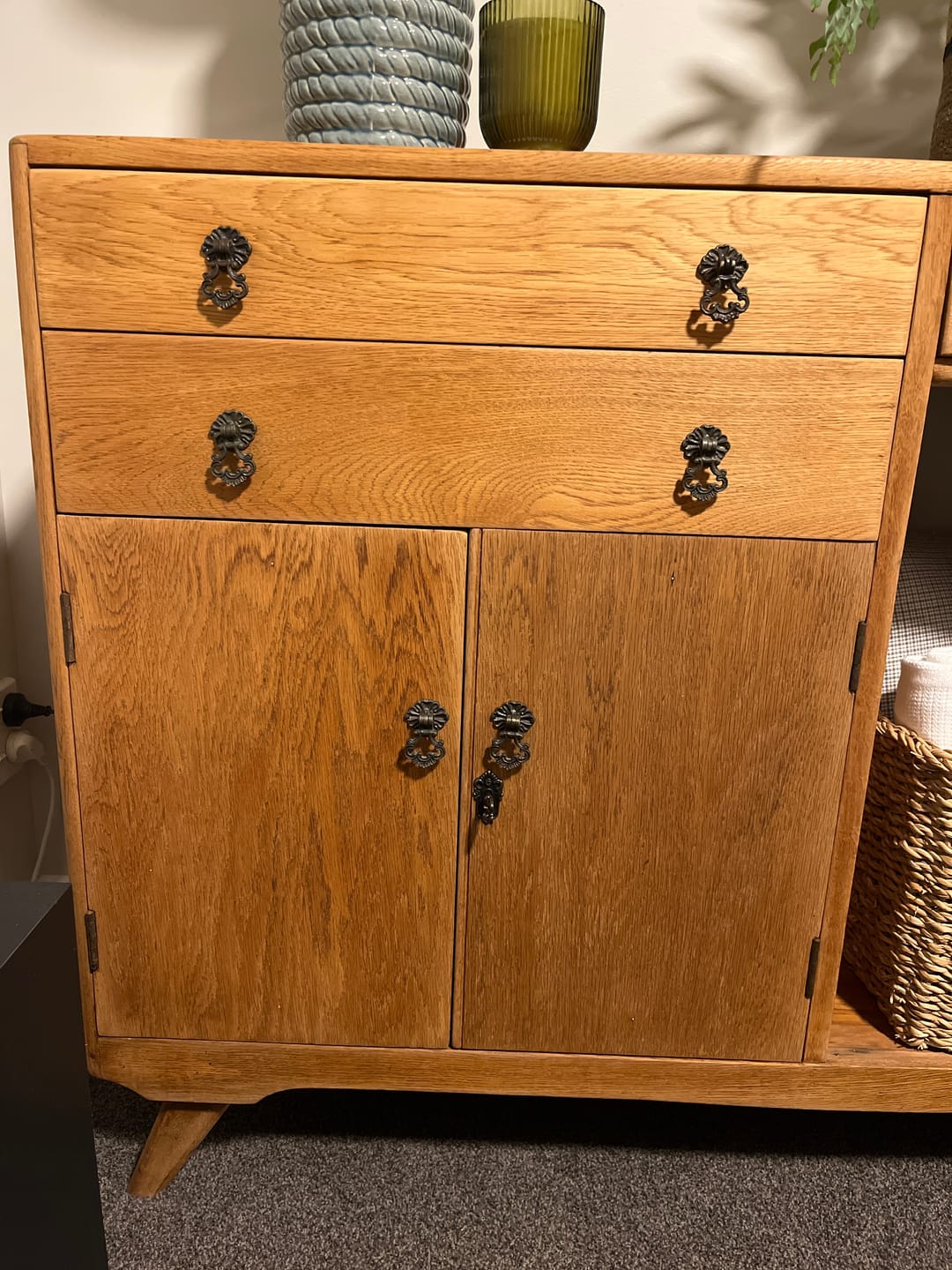 Customer photo review of Antique Bronze Latch Lock Set with Key and Escutcheon