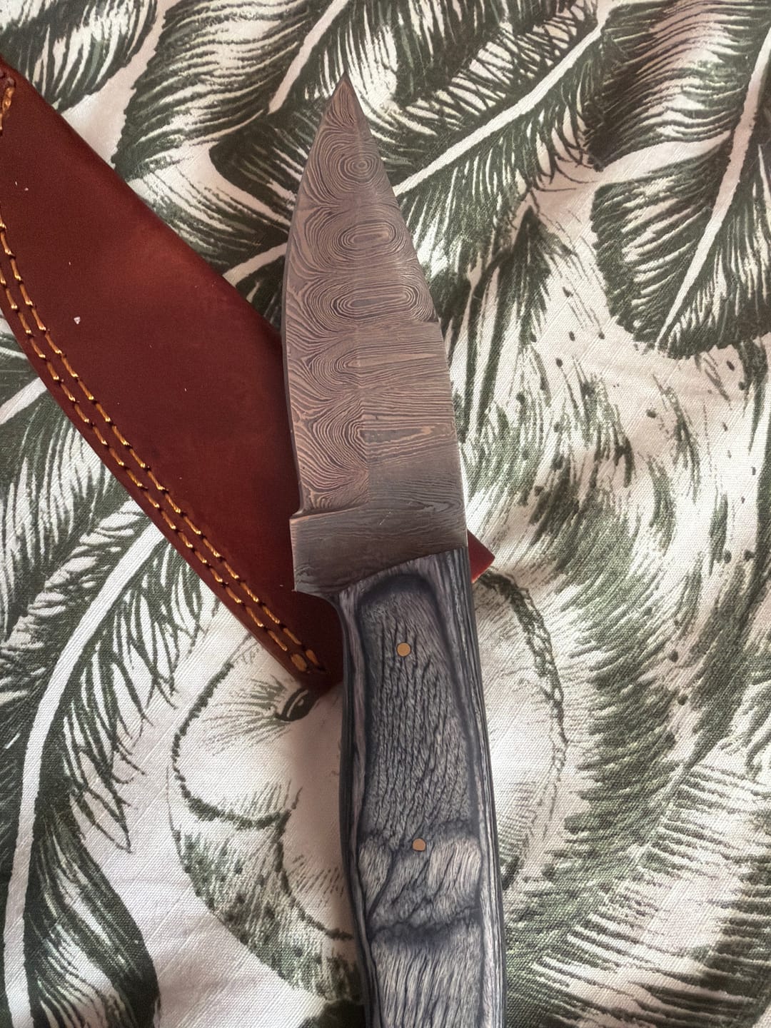 Customer photo review of Mystery Damascus Knife