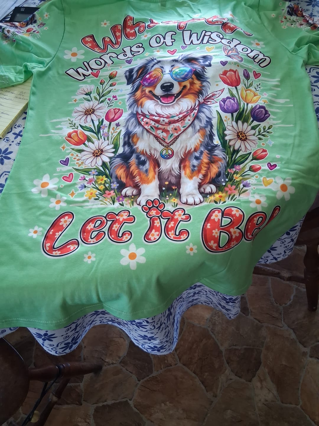 Customer photo review of WHISPER WORDS OF WISDOM LET IT BE AUSTRALIAN SHEPHERD DOG ALL OVER PRINT - TY0805261
