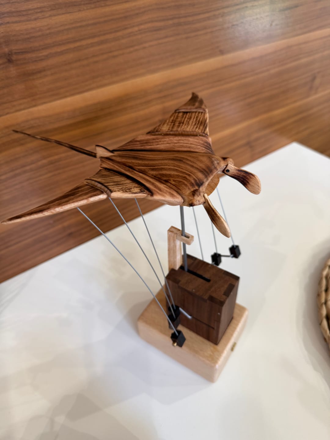 Customer photo review of MarinerPoet™ Handcrafted Wooden Manta Ray Automaton
