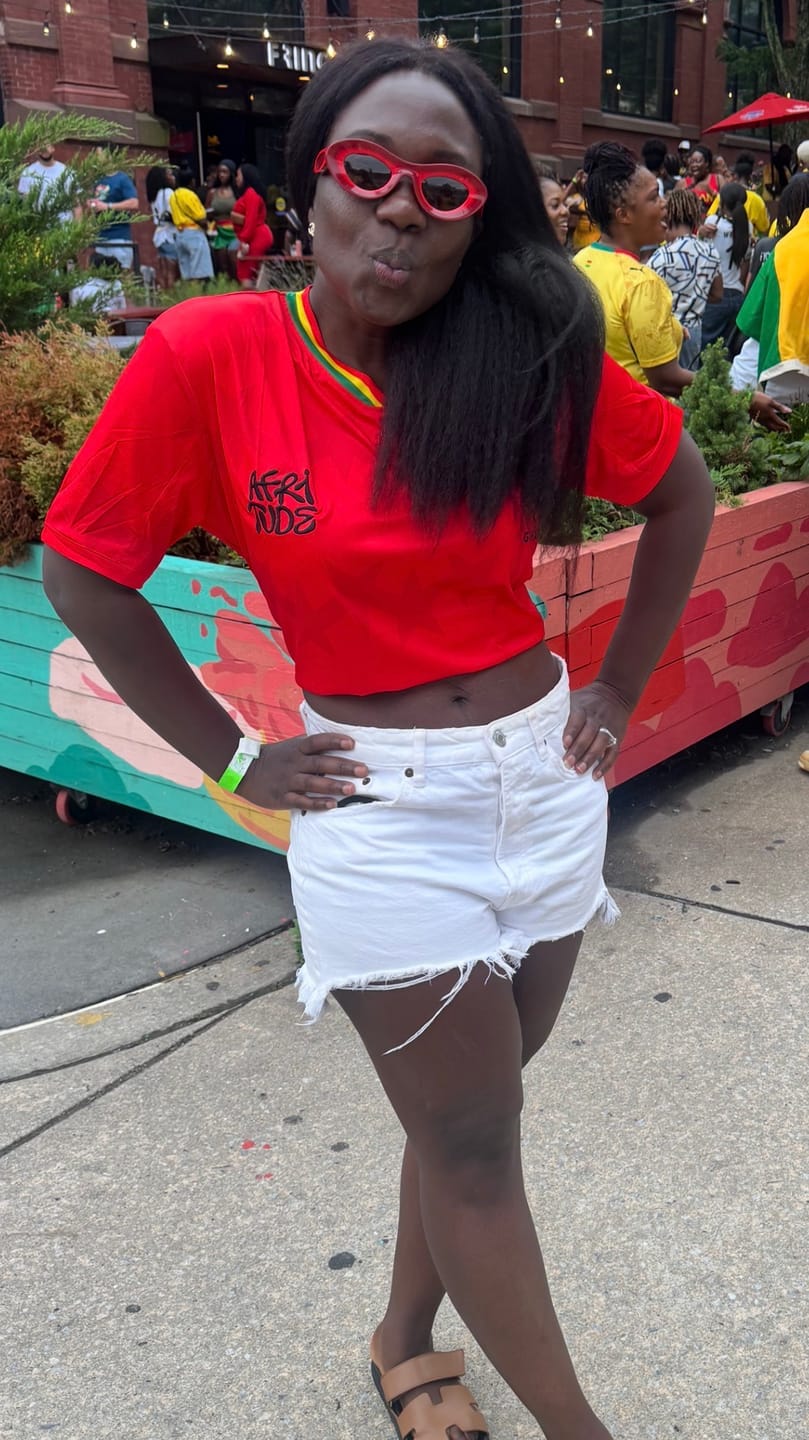 Customer photo review of Ghana Black Star Jersey Red— Ghana Edition (Founders Drop)