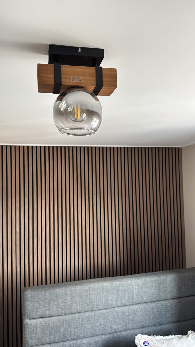 Customer photo review of Walnut Acoustic Wall Panel