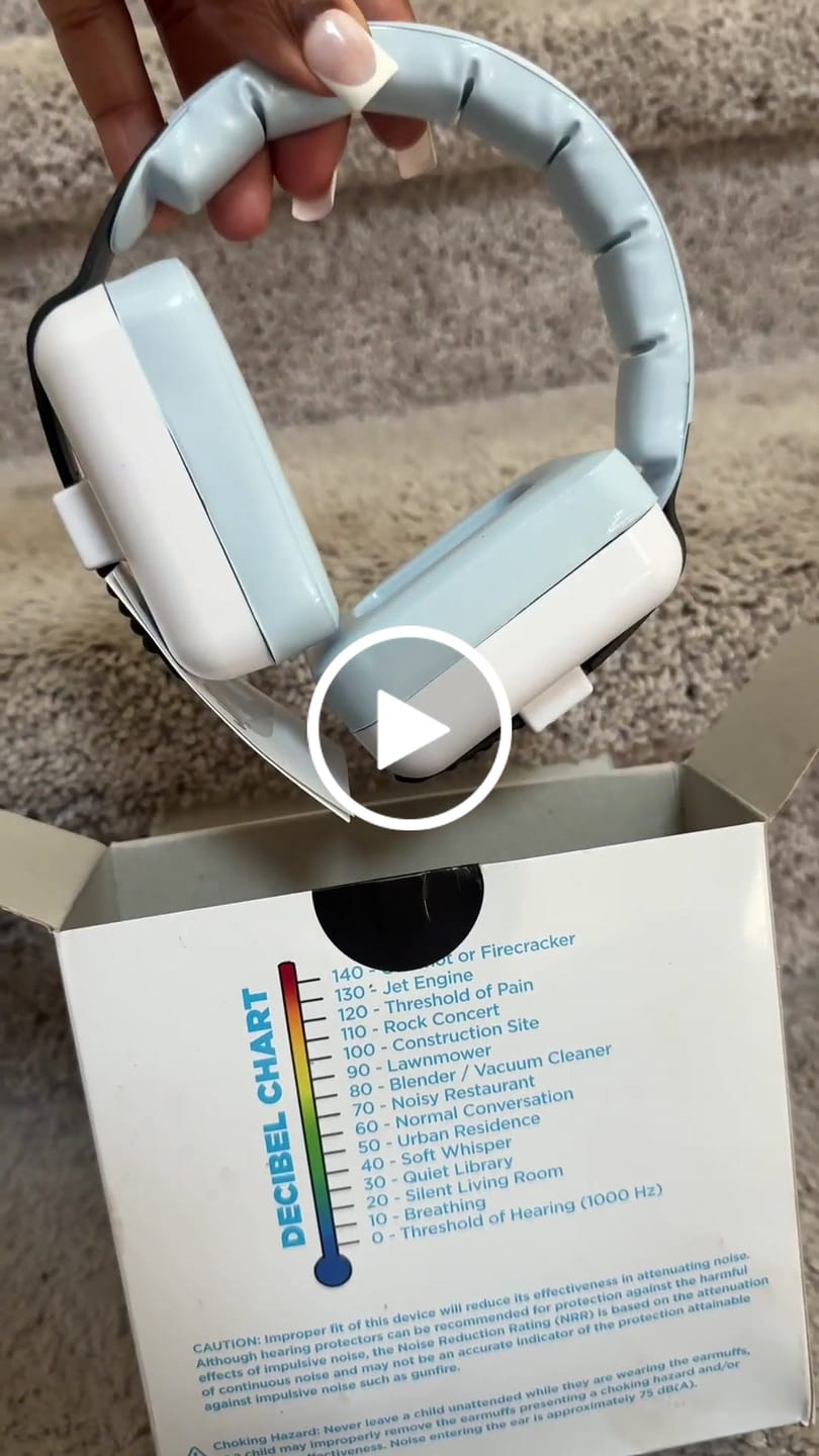 Customer video review of Decibel Defense Kids Earmuffs in Blue