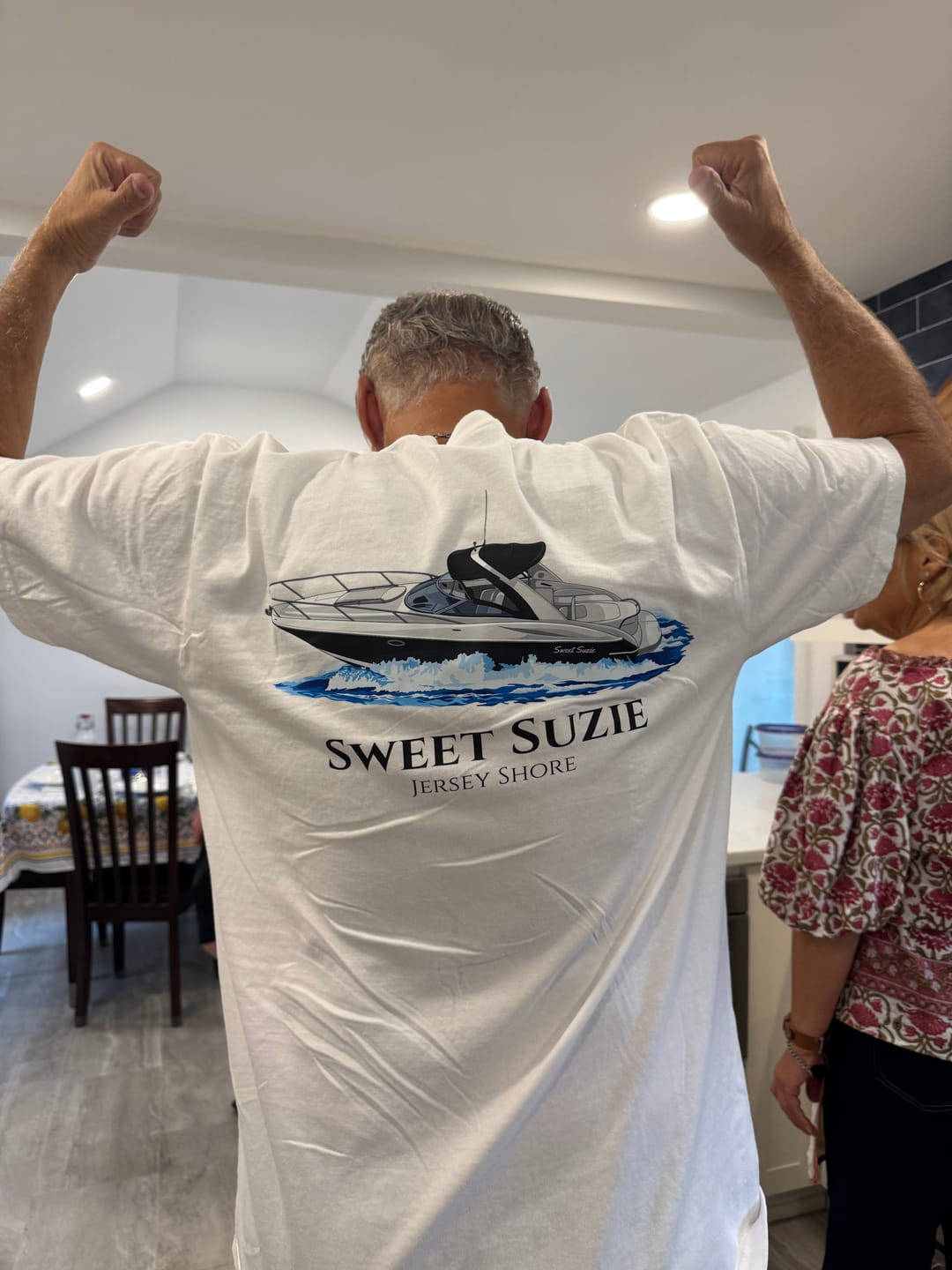 Customer photo review of Custom Boat T-Shirts - 100% Cotton (No Pocket)