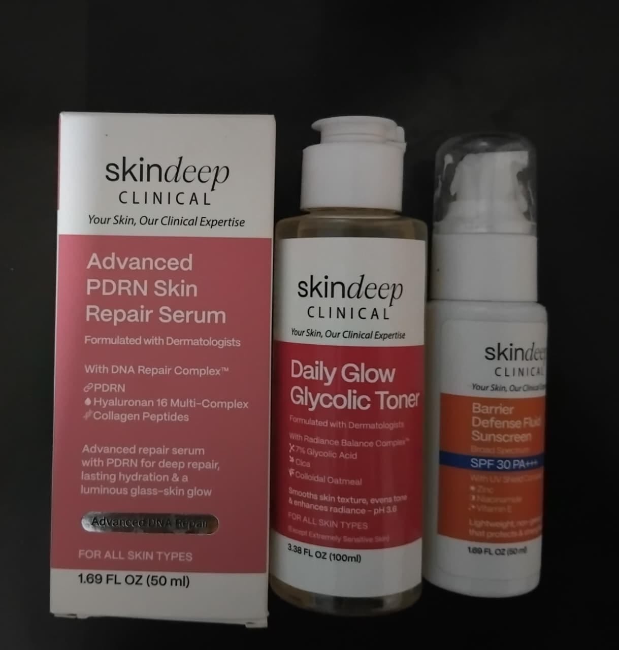 Customer photo review of Barrier Defense Fluid Sunscreen
