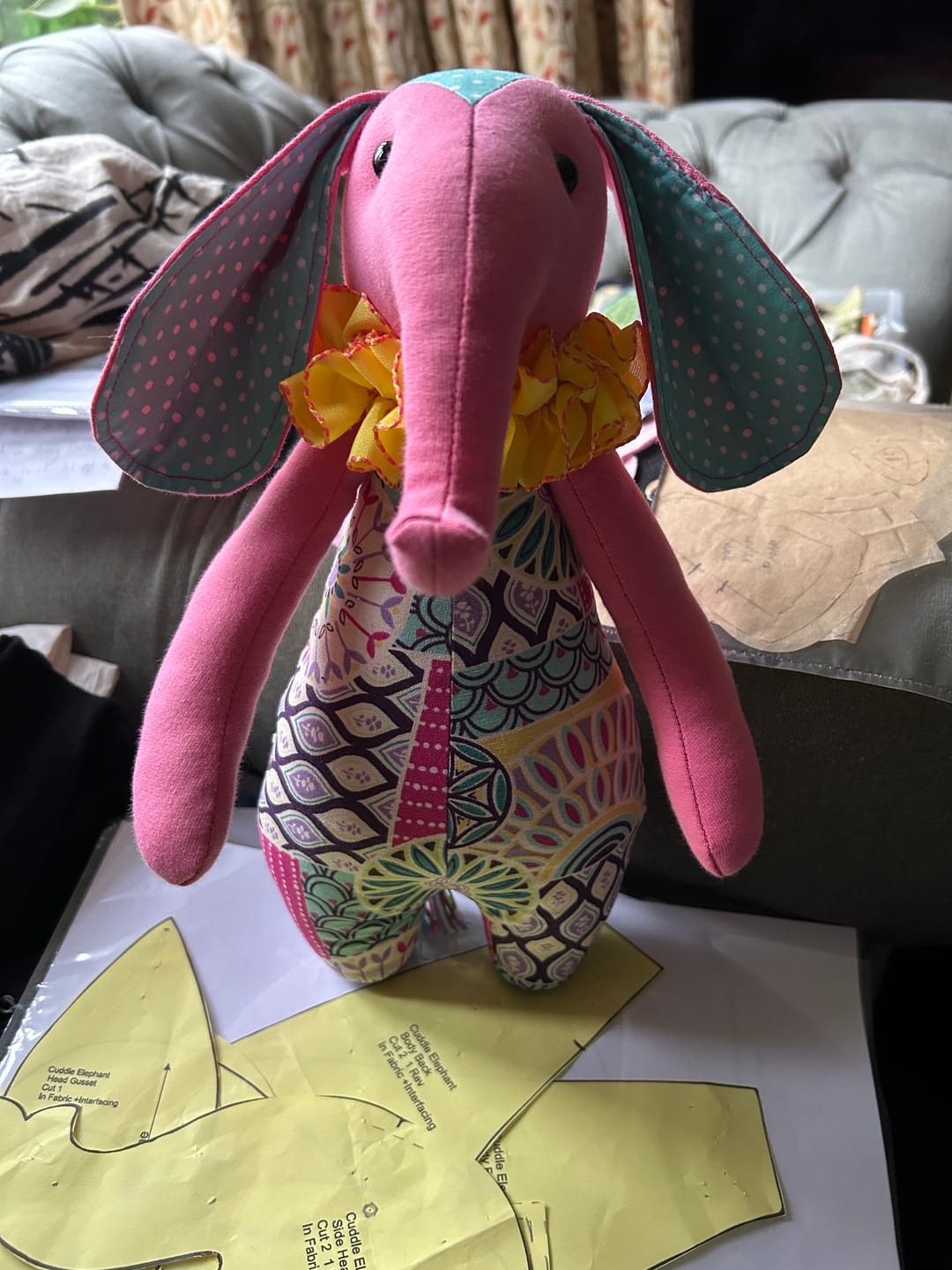 Customer photo review of Cuddle Elephant PDF Pattern