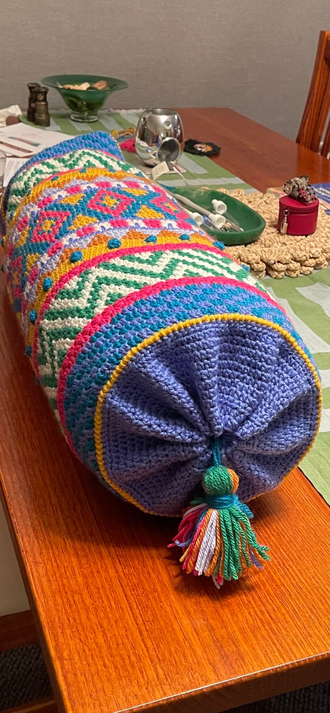 Customer photo review of Round Yoga Bolster | Sattva Purity