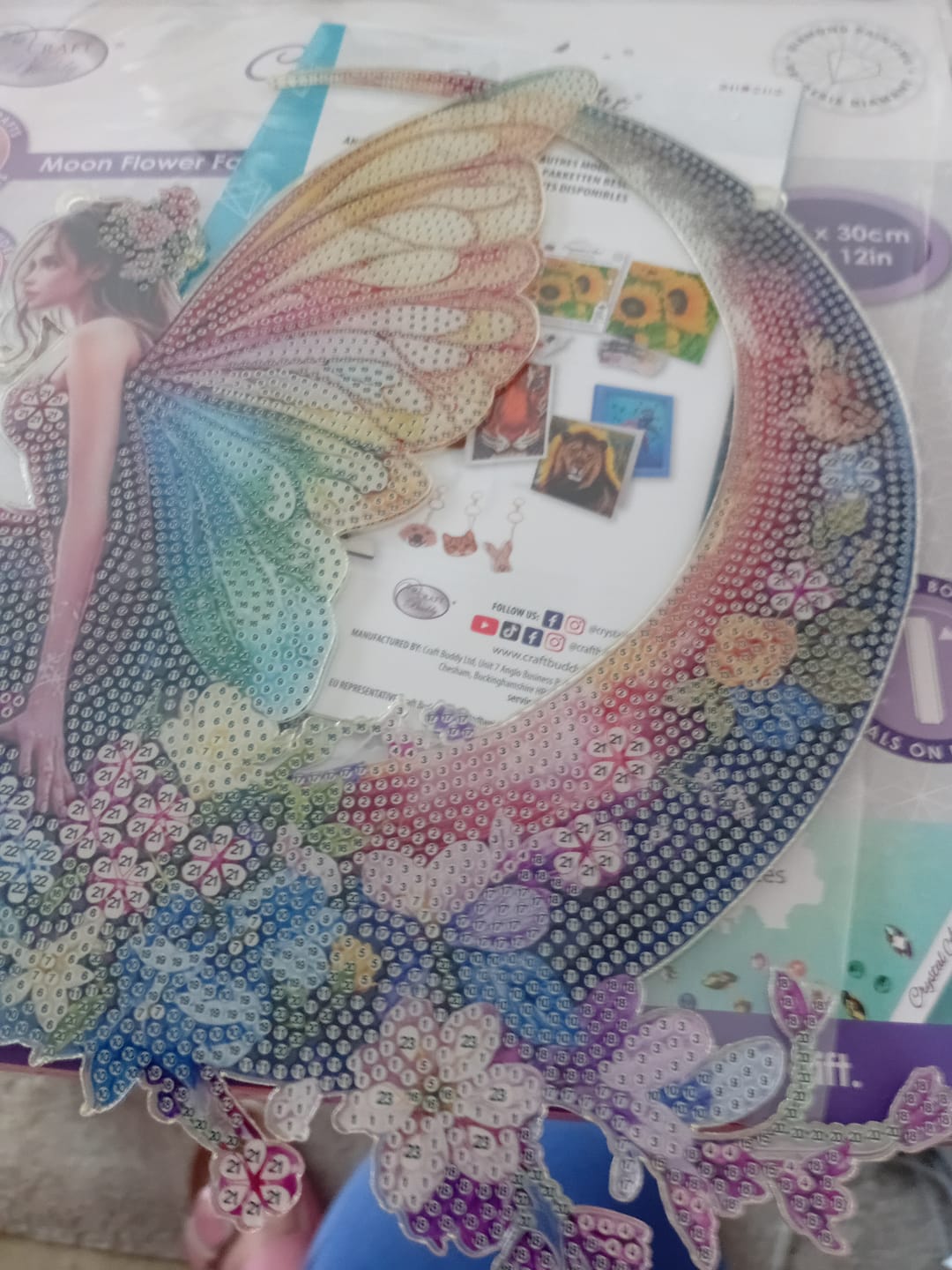 Customer photo review of Moon Flower Fairy Crystal Art Hanging Decoration Kit