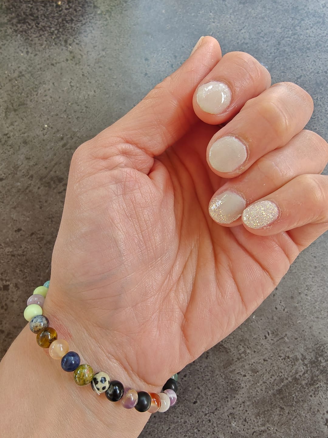 Customer photo review of Diamond White Dipping Powder