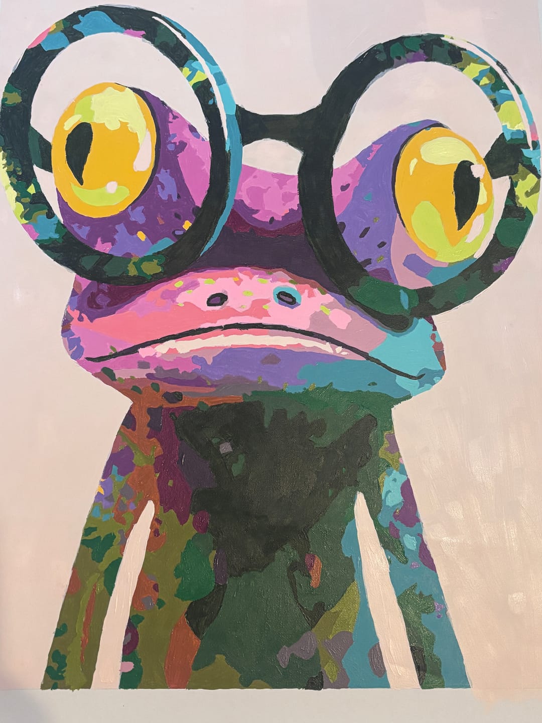Customer photo review of Happy Frog | Paint by Numbers