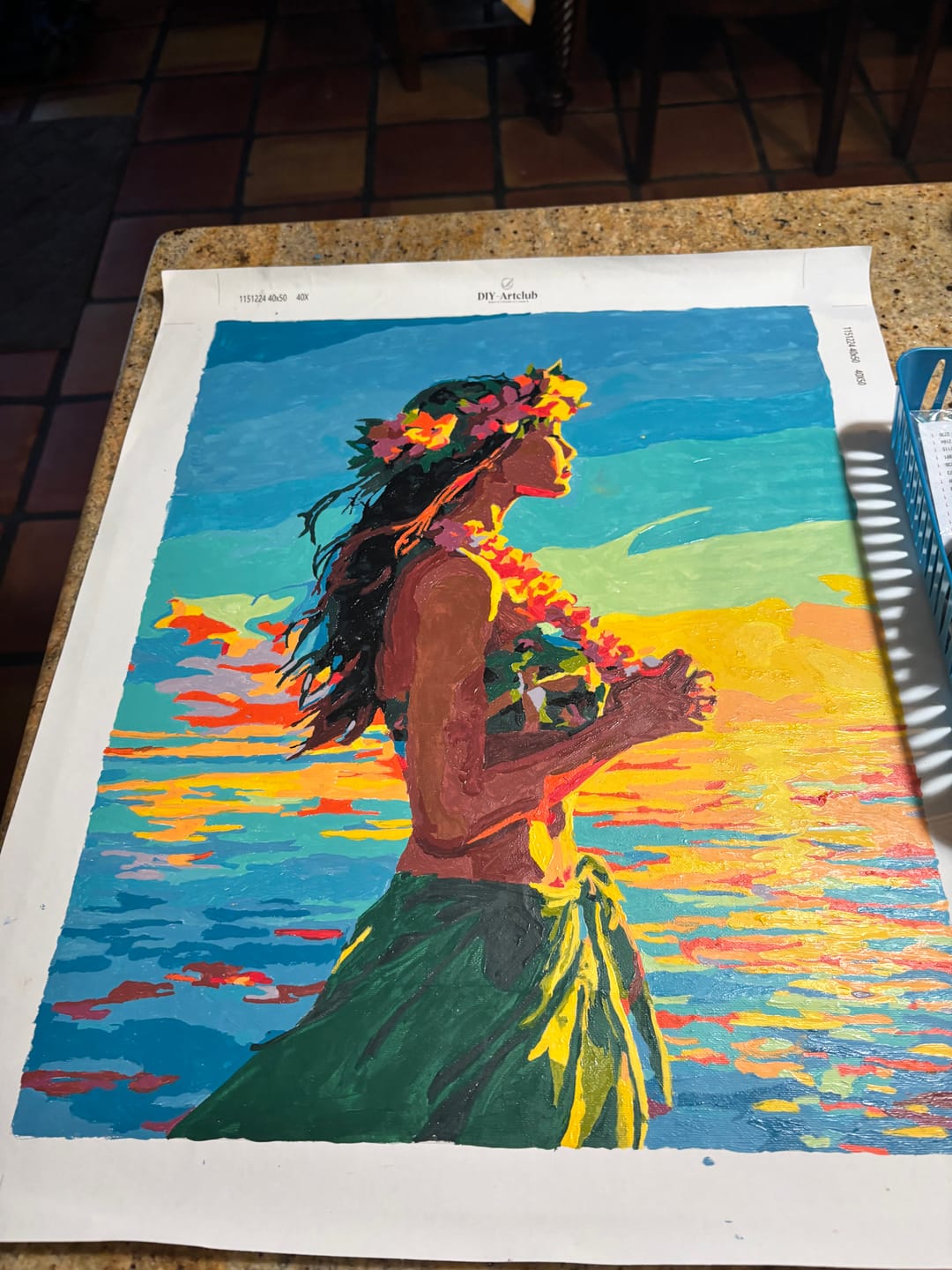 Customer photo review of Hula dancer | Paint by Number