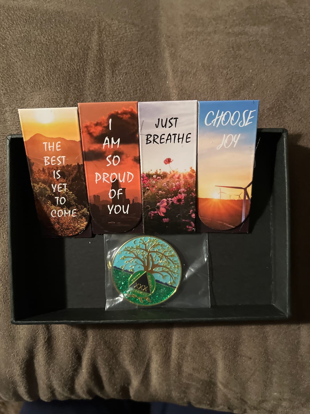 Customer photo review of 30 Year Tree of Life Specialty AA Recovery Medallion - Tri-Plated Thirty Year Chip/Coin