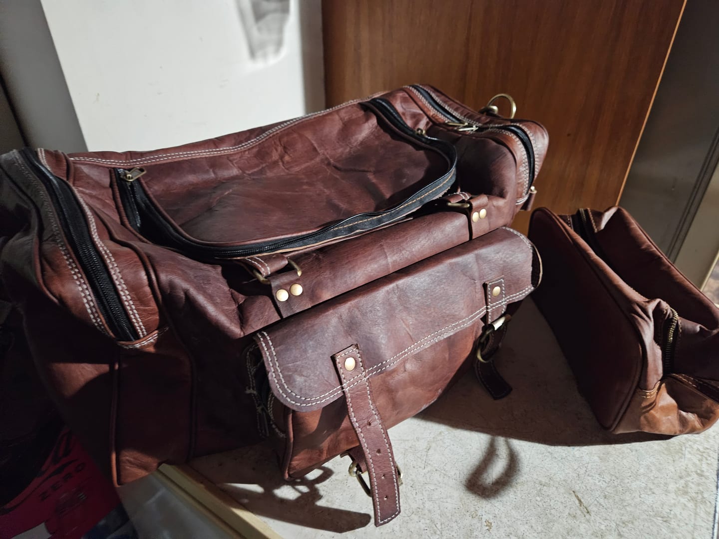Customer photo review of Traveler Weekender Duffle Bag + FREE Toiletry Bag
