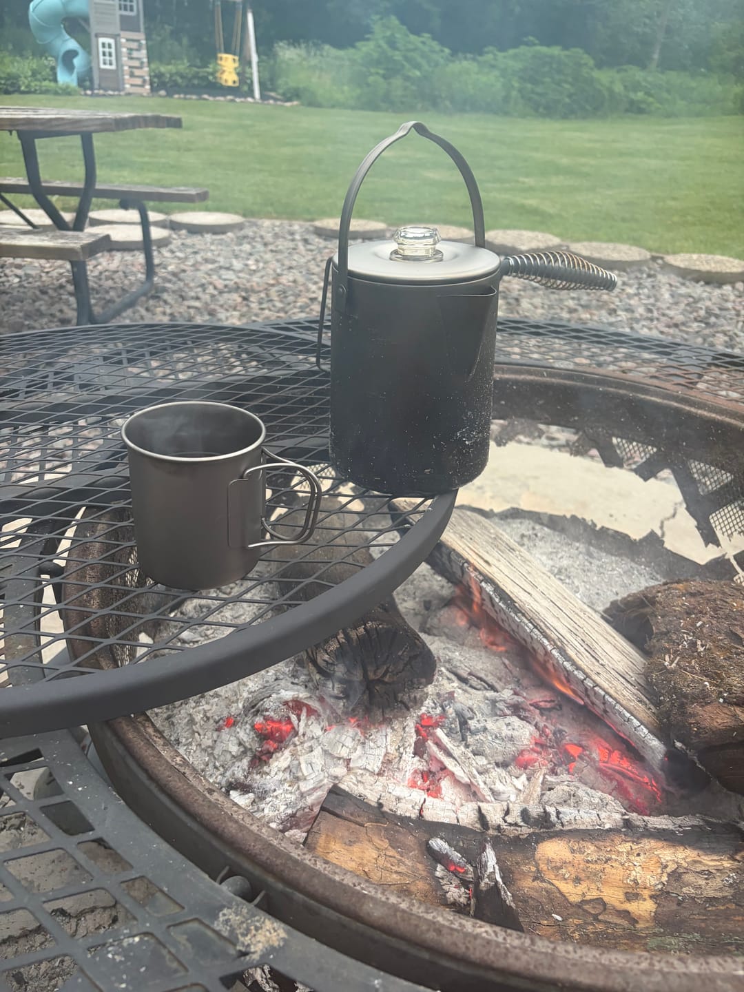 Customer photo review of Titanium Coffee Percolator Taste Coffee, Not Metal · 1.5L · 6 Cups · 395g Ultralight