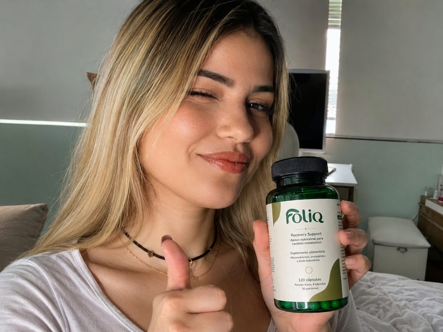 Customer photo review of FOLIQ® Recovery™ – Protocolo de Recuperación Capilar GLP-1