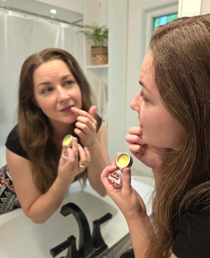 Customer photo review of Yummy CinnaBalm Lips - Organic Lip Balm